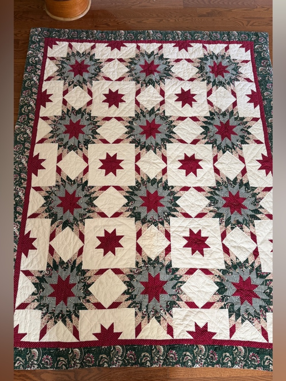 Vintage Handmade Star Patchwork Quilt